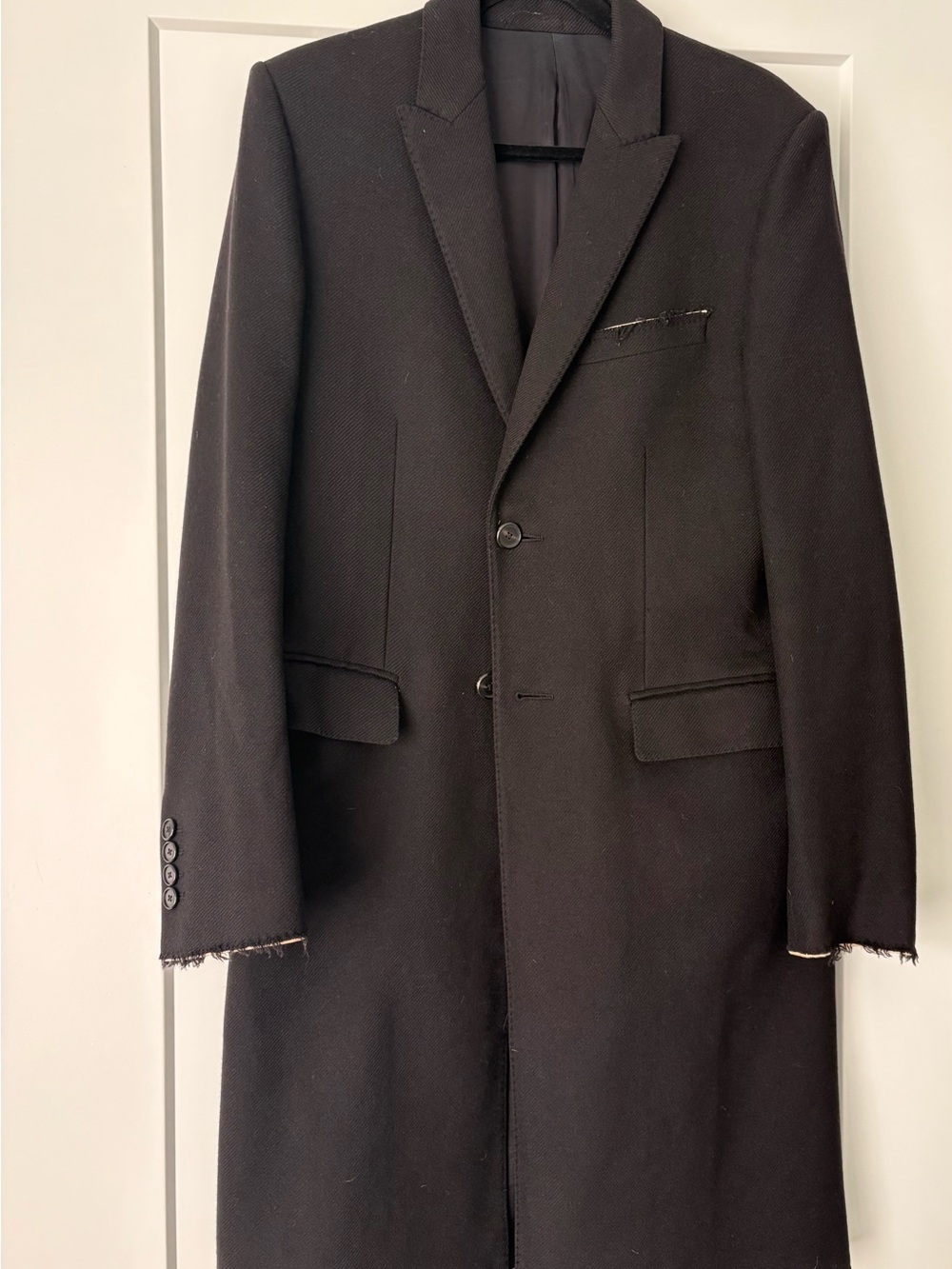 Givenchy Black Single-Breasted Coat FW15